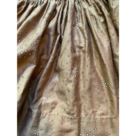 Vintage 1950s Drop Waist Brown w/ White Dot Dress, 5T - Picture 5 of 10